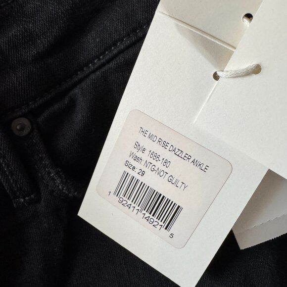 MOTHER Mid Rise Dazzler Ankle in Not Guilty (Black) - Picture 6 of 6